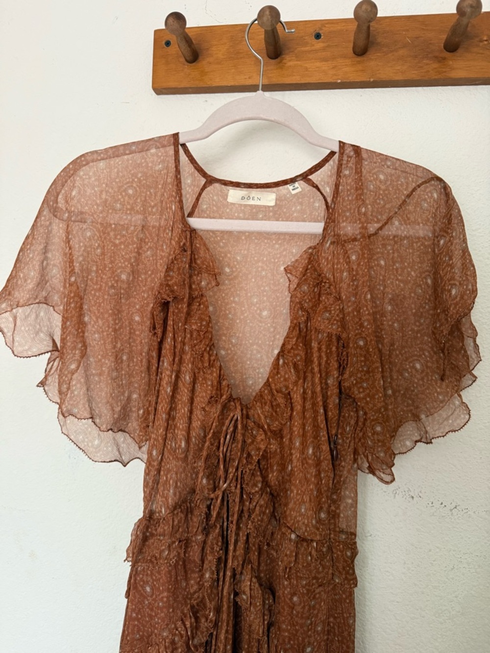 Doen Antoinette Dress in Tamarillo Paisley, size S - Picture 2 of 6